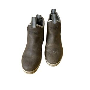 XTRATUF Womens Leather Ankle Deck Boots Brown Waterproof GS 2021-12 Size 6